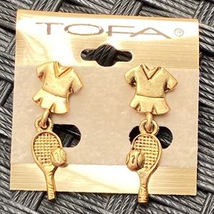 Fashion earrings Tennis girl